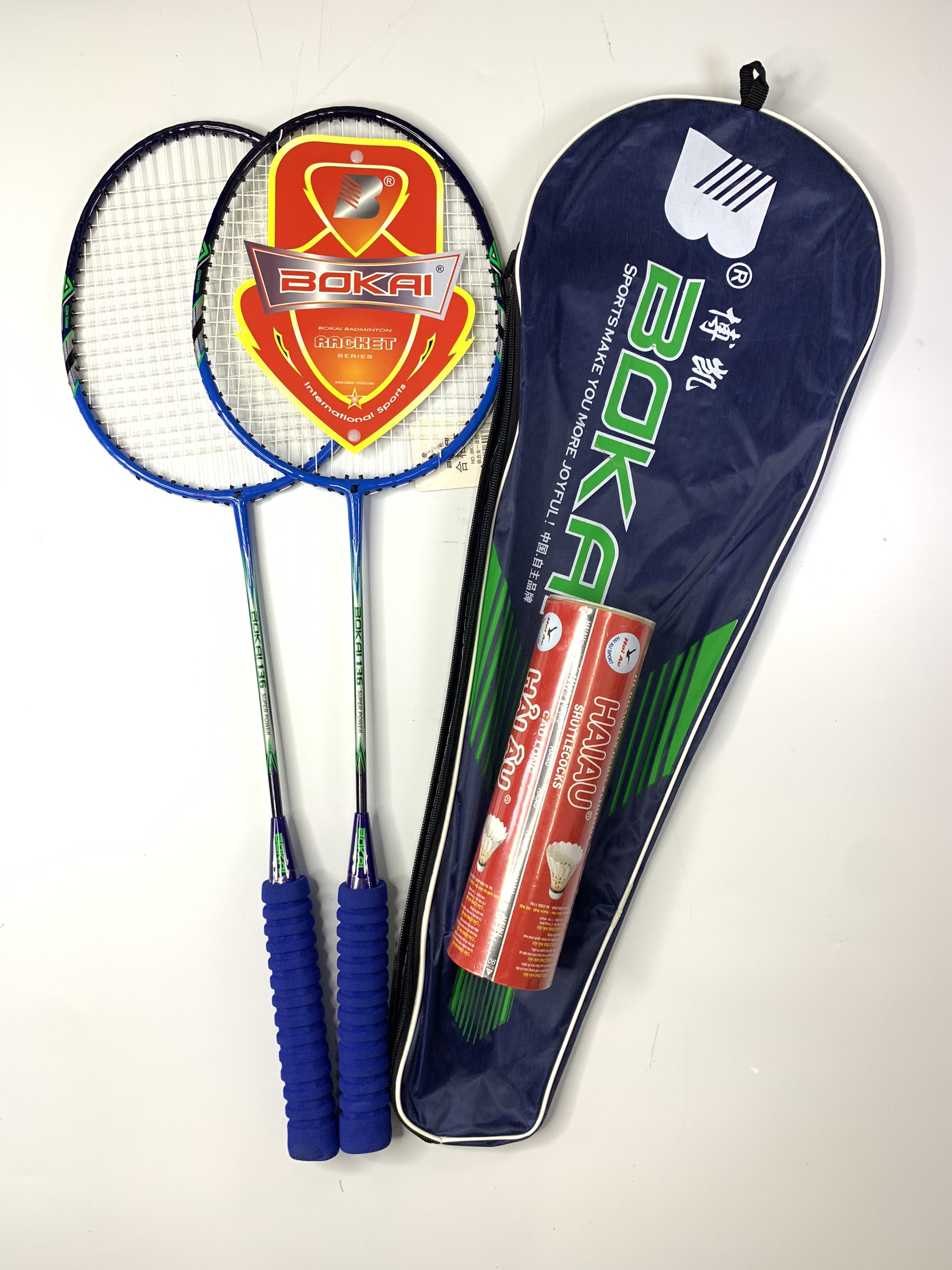 Combo 2 cây Vợt Cầu Lông Bokai 136 tặng ngay hộp Cầu Hải Âu 6 quả hoặc Đoremon 10 quả