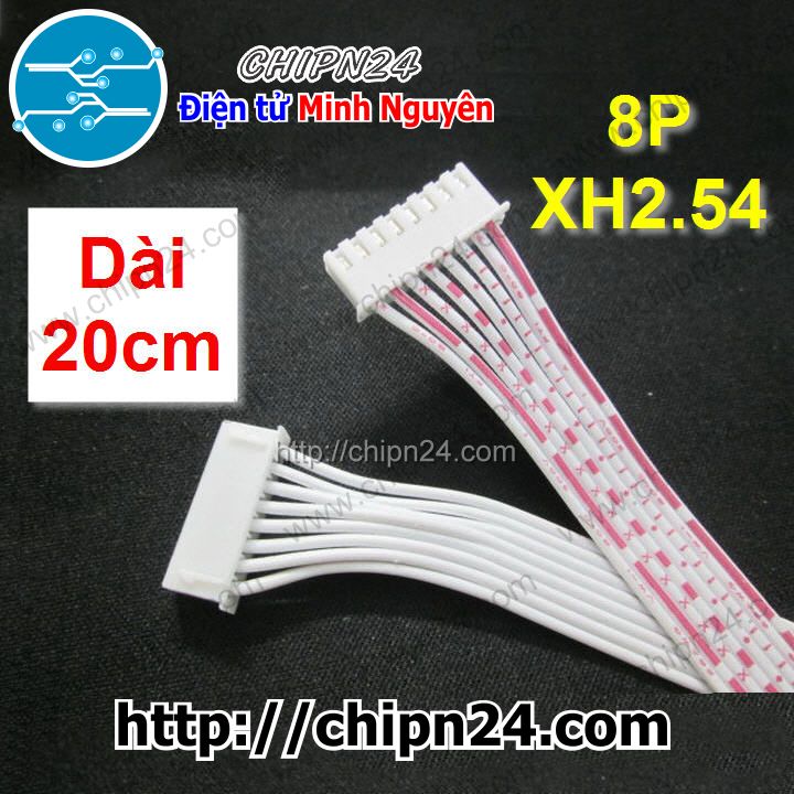 [2 sợi] (D135) Dây bẹ 8p 20cm XH2.54mm (Dây bus, Dây cáp)