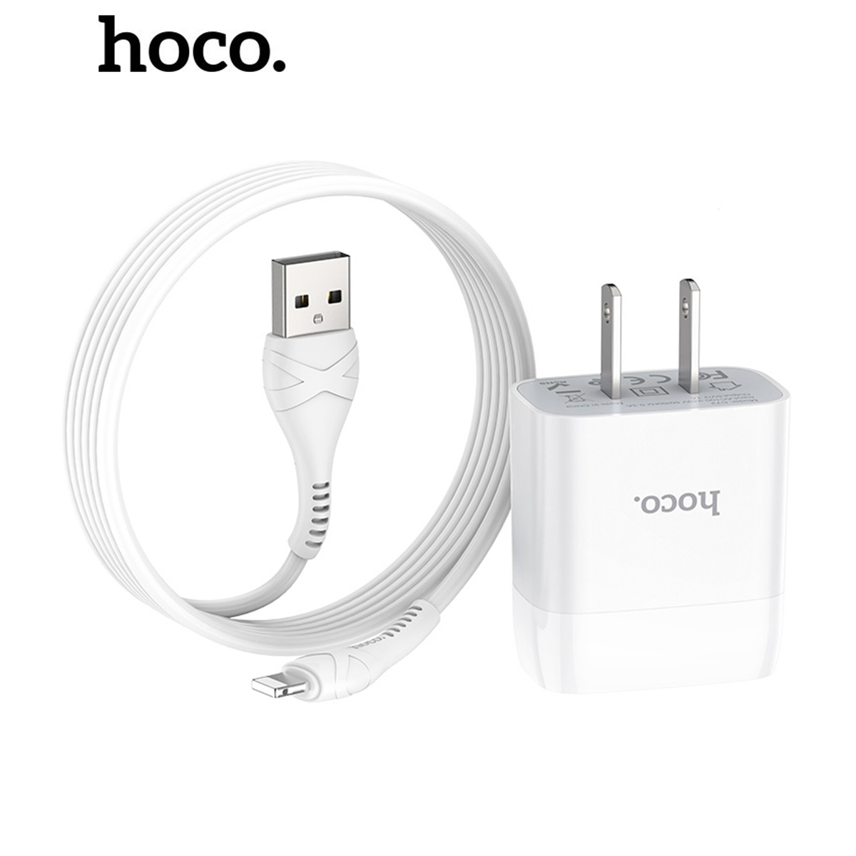 Bộ sạc cáp Hoco C72 cổng USB 2.1A đầu Lightning, Micro, Type-C dây dài 1m