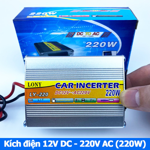 Bộ chuyển đổi điện 12v dc sang 220v ac 220w lony