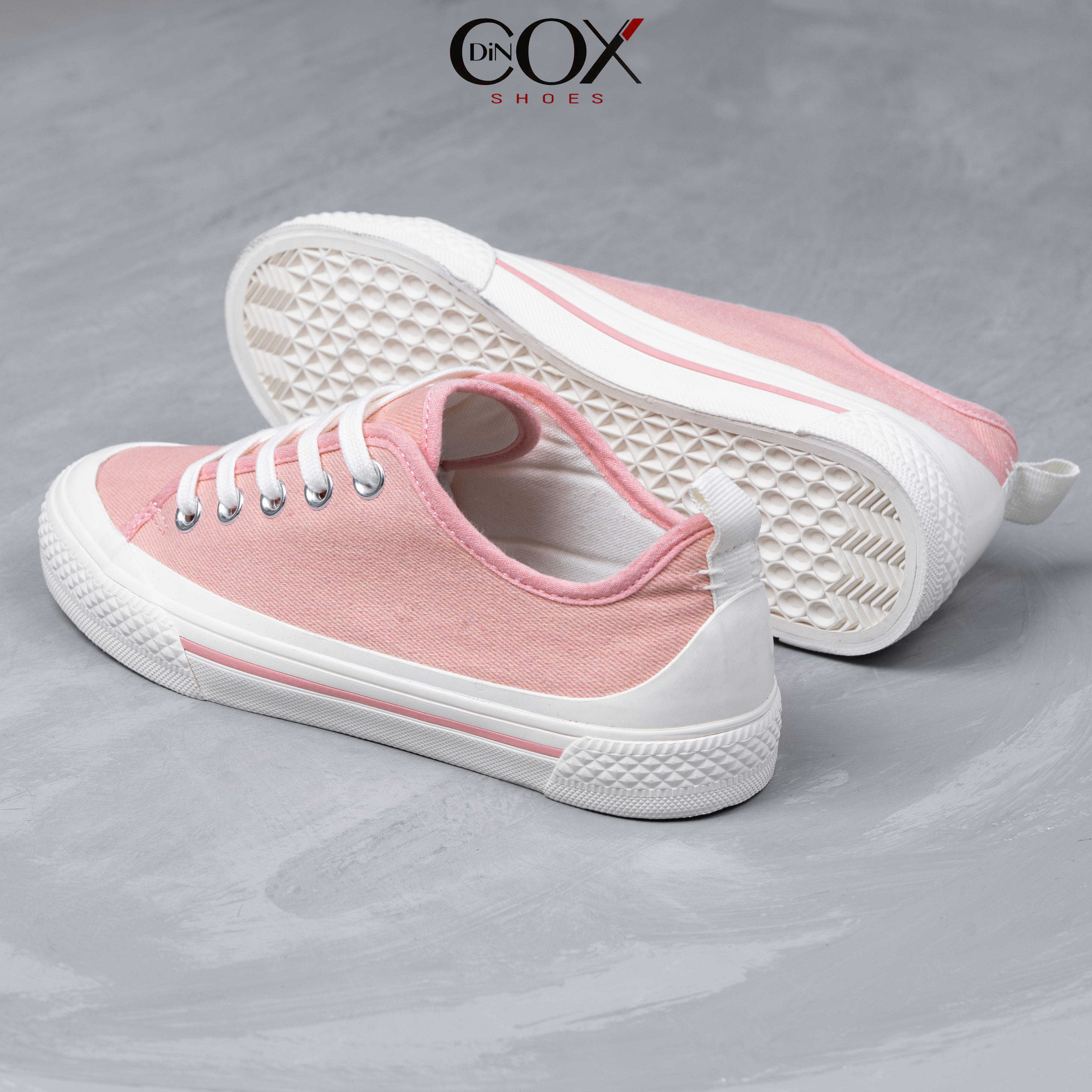 Giày Sneaker Vải Canvas Nữ DINCOX C20 Pink Đơn Giản Sang Trọng Chính Hãng