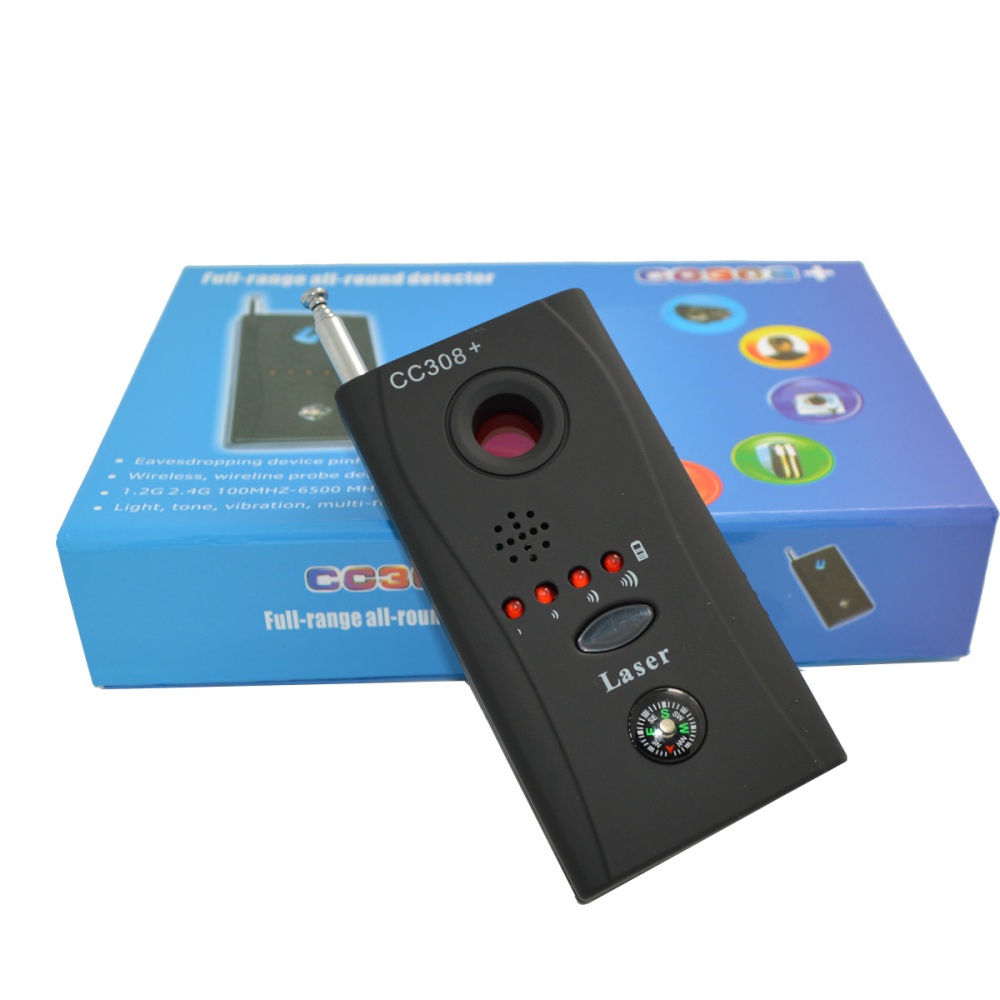 Máy phát hiện nghe lén, định vị, camera quay lén CC308+
