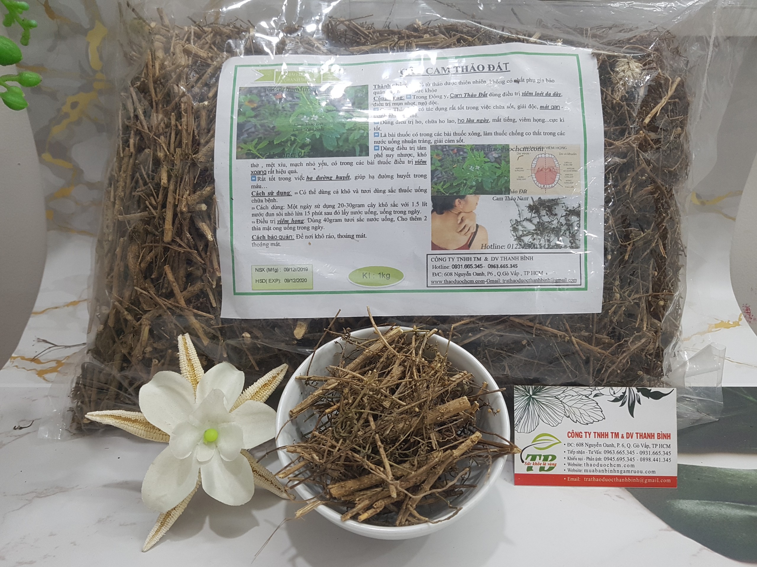 Cây Cam Thảo Đất (Cam Thảo Nam) 1KG Khô - Đông Y Thanh Bình