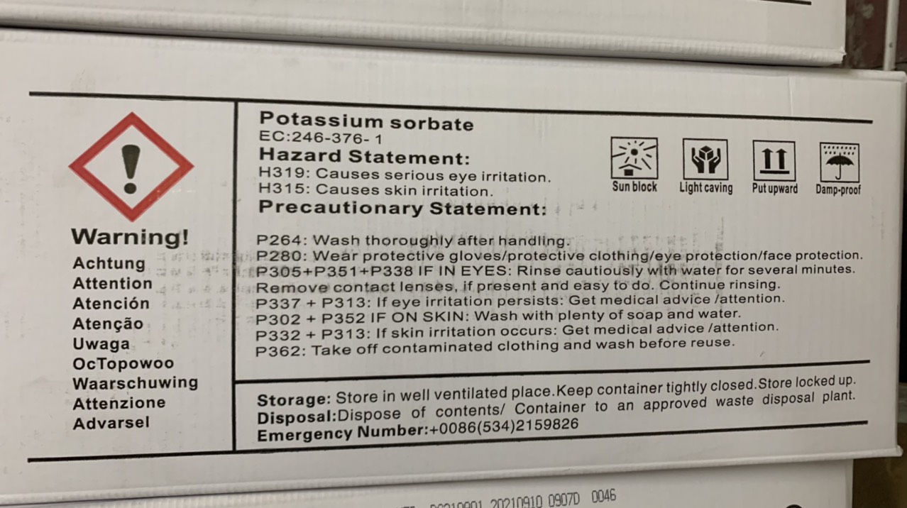 Chất chống mốc _Potassium sorbate granular_1kg/gói