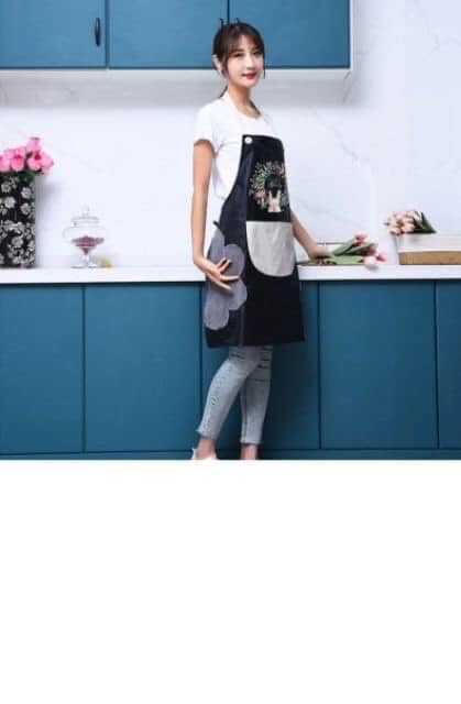 Combo 2 Tạp Dề Họa Tiết Hoa Đào