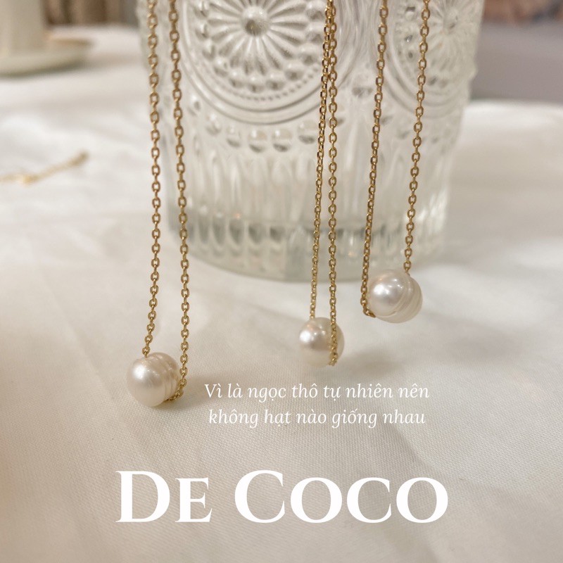 Dây chuyền hạt trai thô tự nhiên De Coco