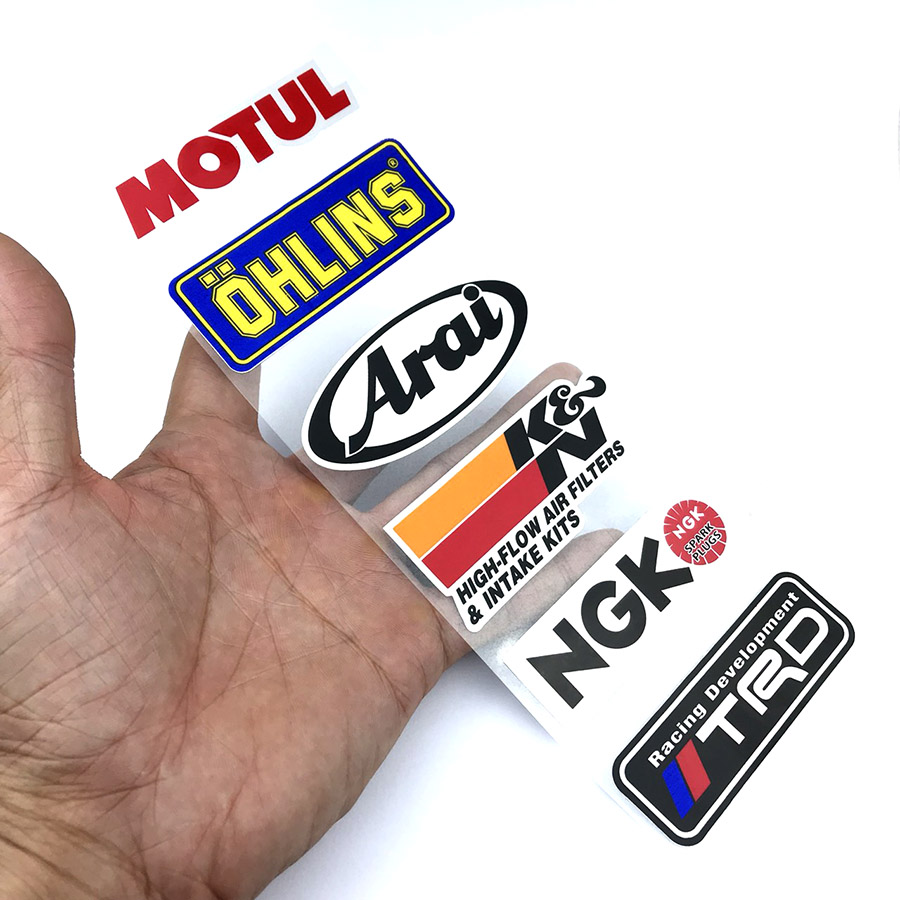 Tem Dán Xe Máy , Logo , Có Viền Phản Quang [ 1 Bộ ]