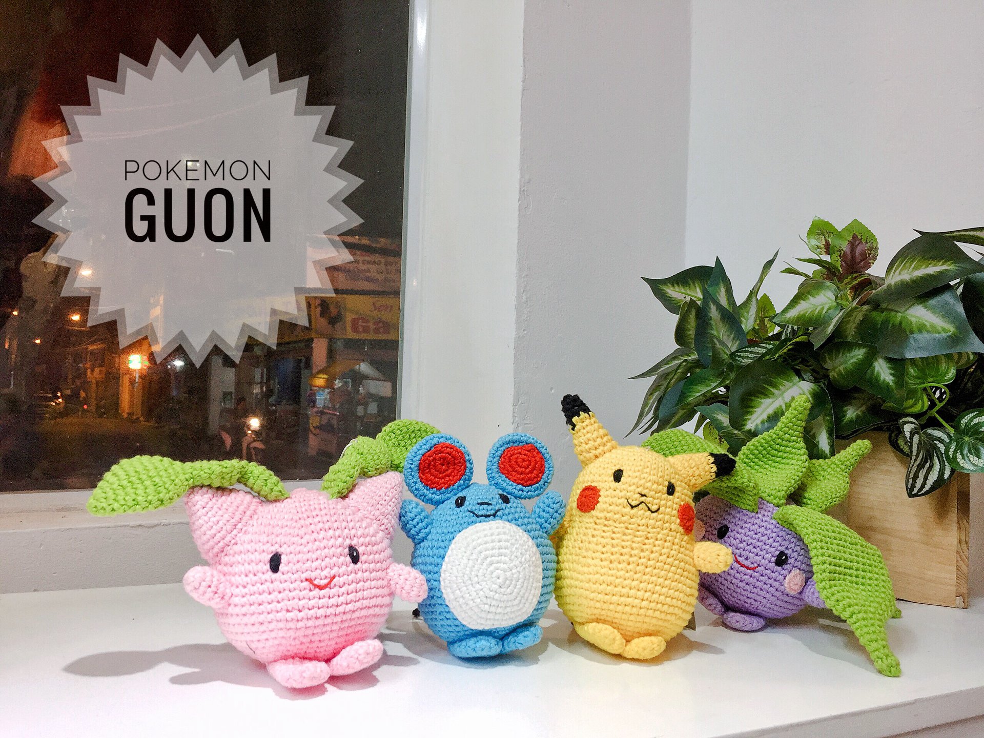 Gấu bông Pokemon thủ công làm bằng len - GUON