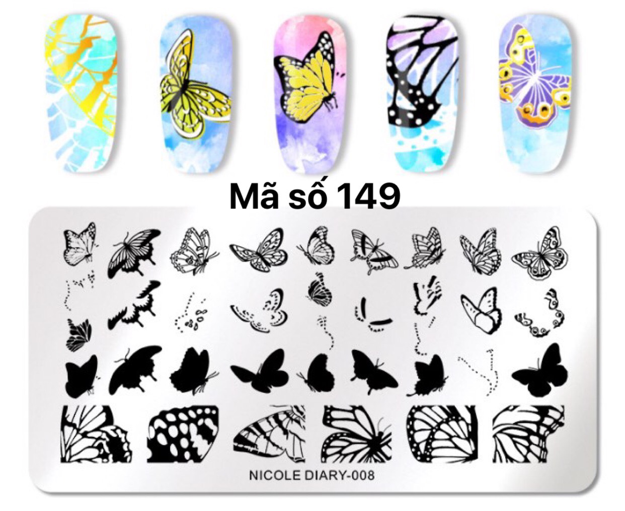 BẢNG IN MÓNG TAY TỪ 121 ĐẾN 182 ( KẾT HỢP VỚI SƠN IN )