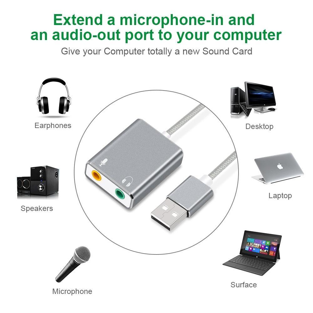 Sound Card 3D USB - Usb sound card 7.1 CH ( dây )