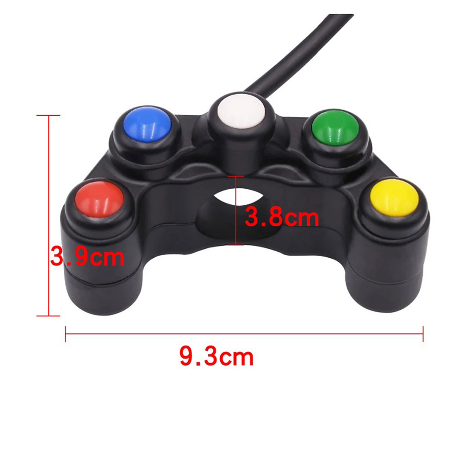 [HCM]Cùm Công Tắc 5 Nút Gắn Ghi Đông 22mm [ 1 chiếc ]