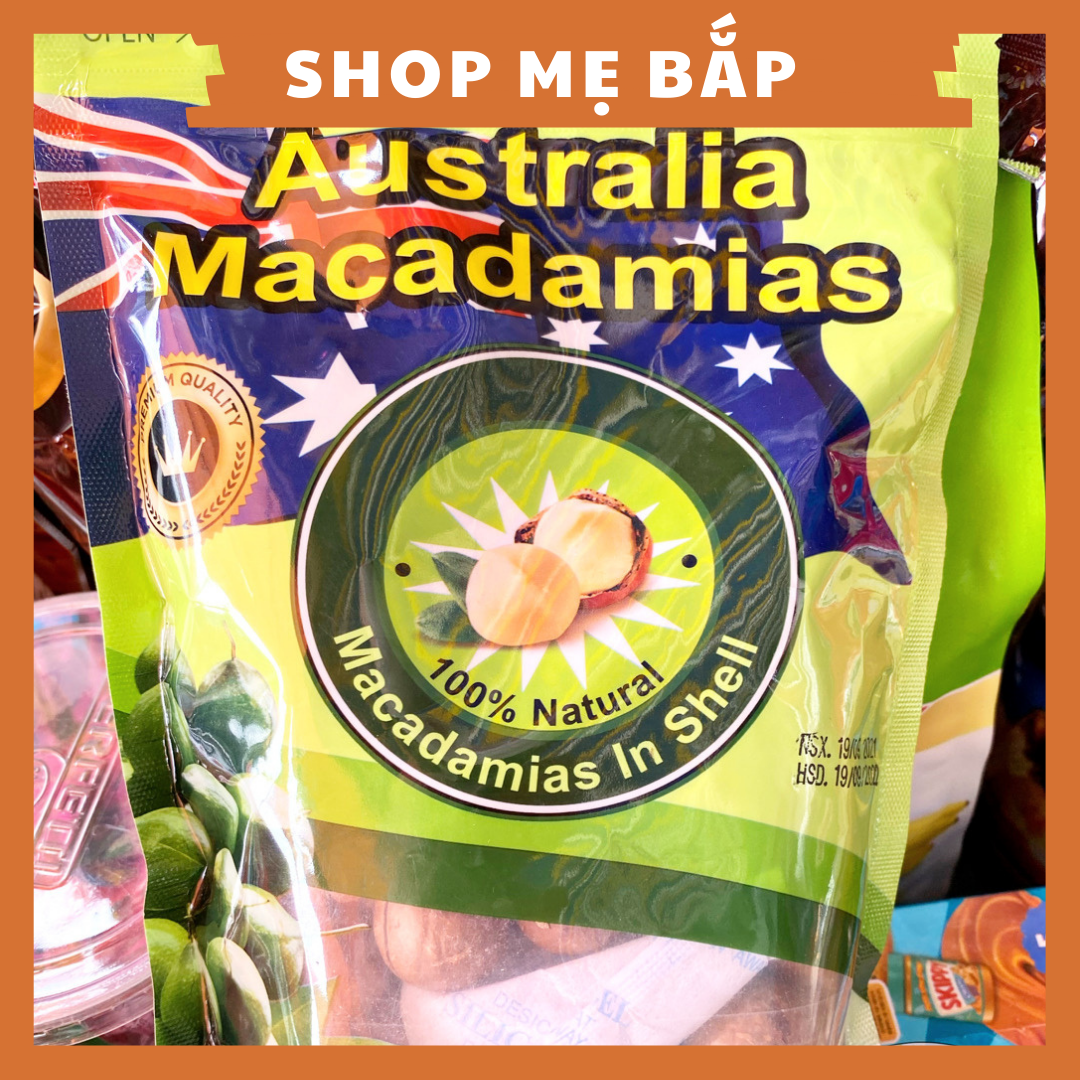 Hạt Macca Úc Nứt Vỏ 500gram - Hàng Nhập Khẩu Kèm Đồ Khui [Date 08/2022]