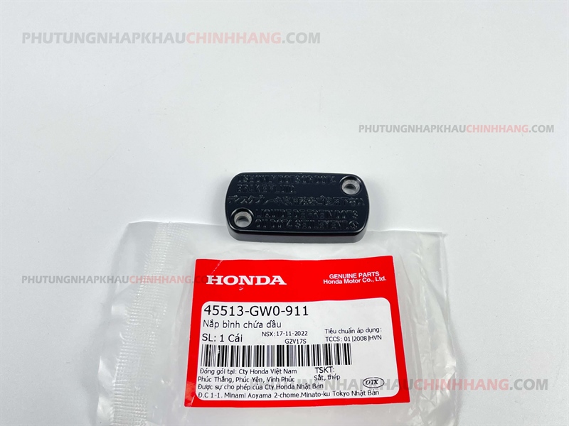 Nắp bình dầu thắng air blade. vision, click, scoopy, beat chính hãng honda 45513-gw0-911