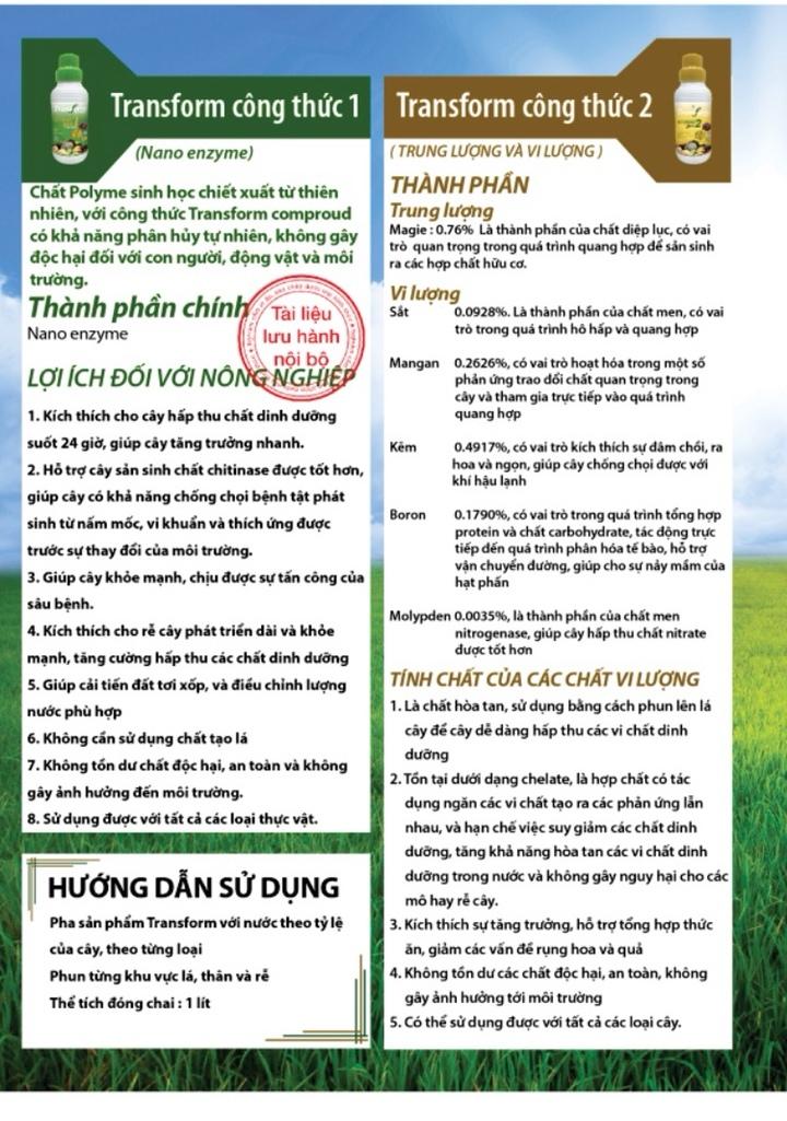 Phân bón Nano Thái Lan Stranform Công thức 1