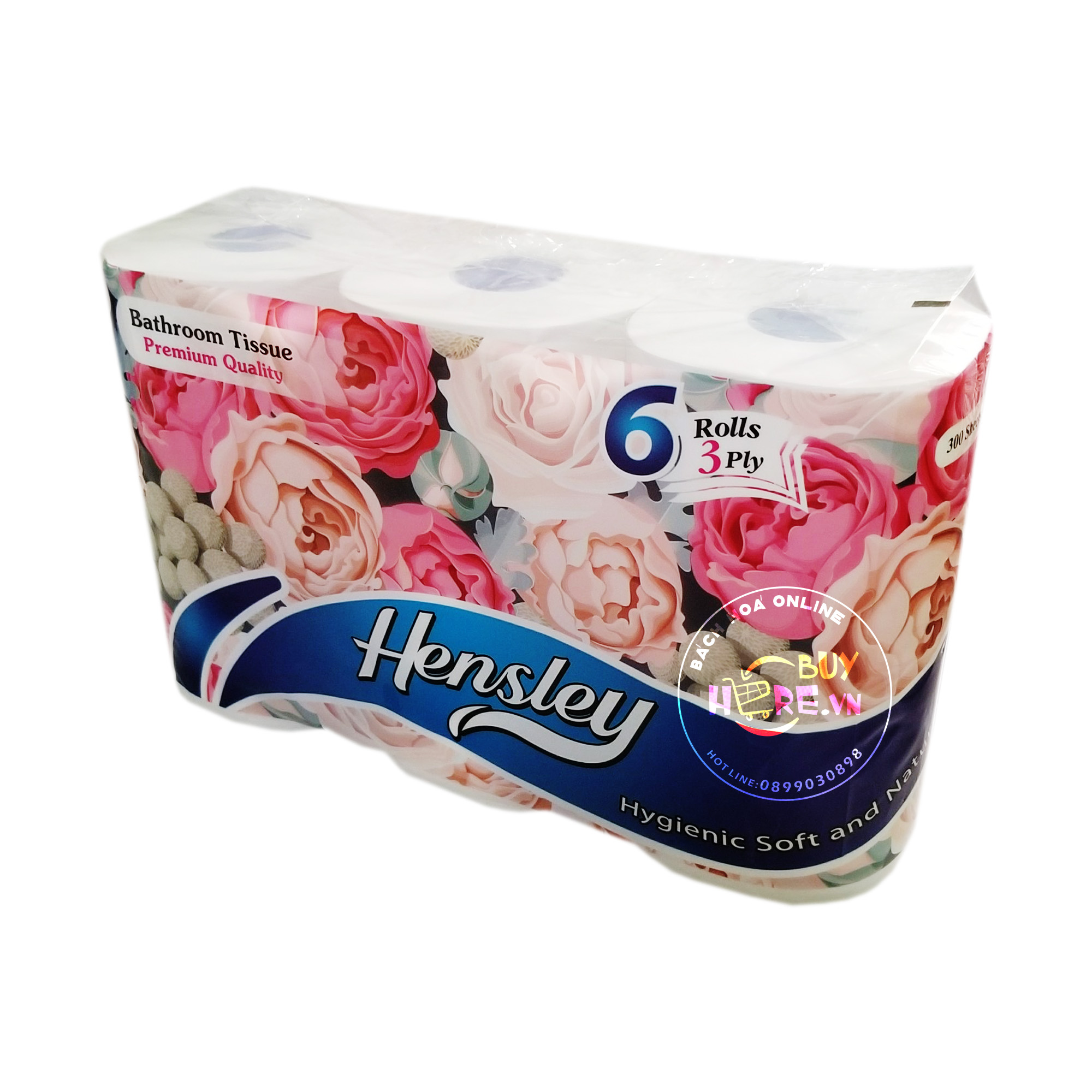 Giấy vệ sinh Hensley cao cấp 6 cuộn ( 3 lớp )