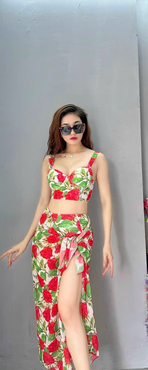 [MẪU MỚI] Set bikini đi biển đồ bơi đi biển 3 món thời trang