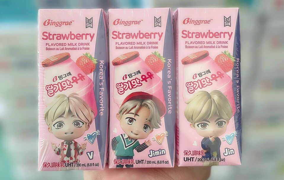 Lốc 6 Hộp Sữa Dâu Binggrae Hàn Quốc - Lốc 6 Hộp