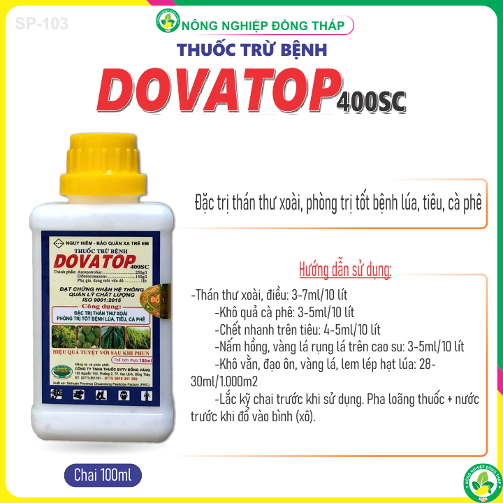 Thuốc Trừ Bệnh DOVATOP 400SC (chai 100ml)