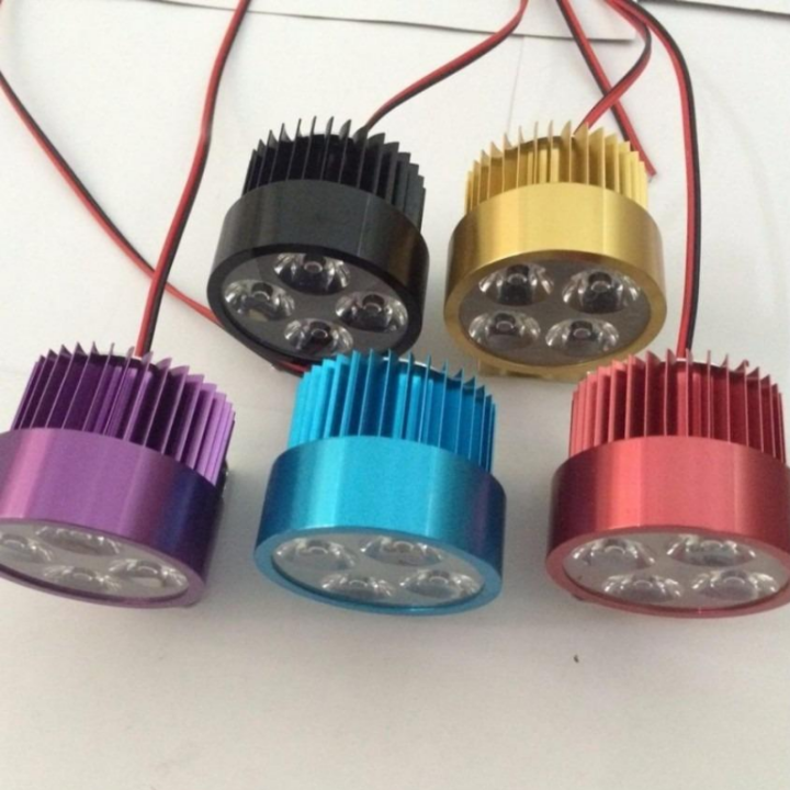 Đèn pha trợ sáng 4 LED siêu sáng dành cho xe mô tô(Đen)