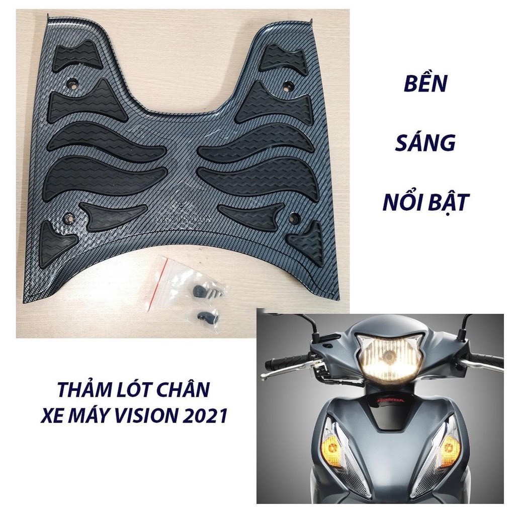 Thảm để chân xe vision 2023- 2021 carbon cao cấp