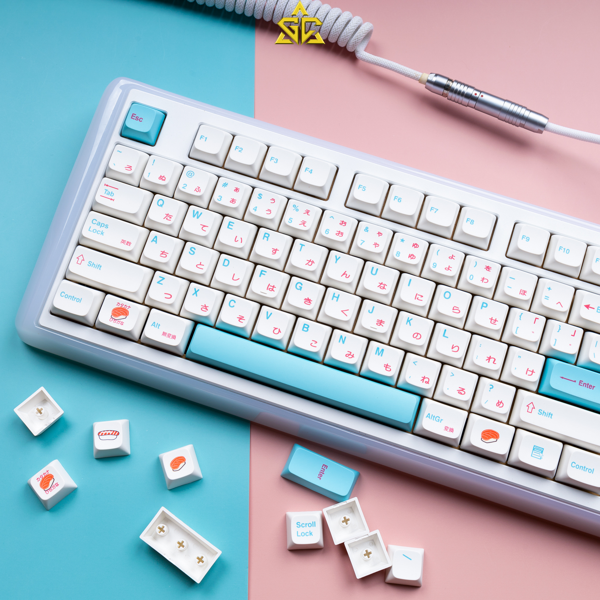 Keycap Sushi 121 nút bàn phím cơ Profile XDA Thick PBT