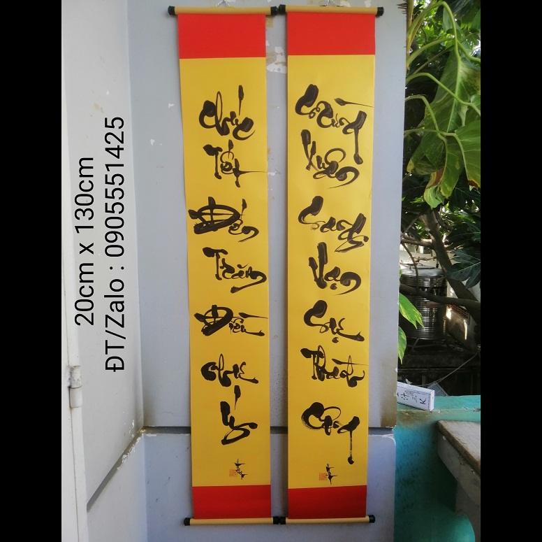 Câu đối tết. Câu đối thư pháp trang trí tết .