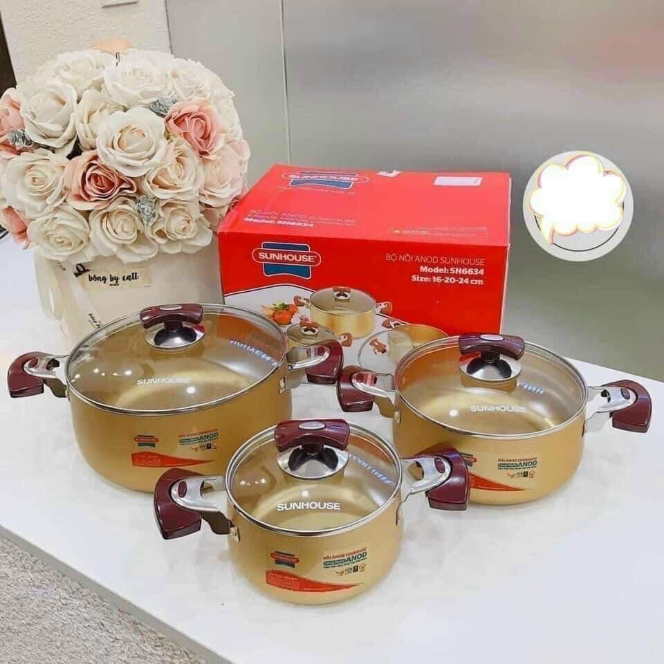 Bộ nồi sunhouse 6334