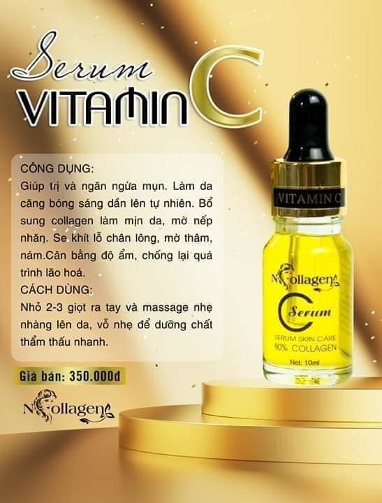 Serum tế bào gốc dưỡng ẩm trắng da giảm thâm Ncollagen 10m