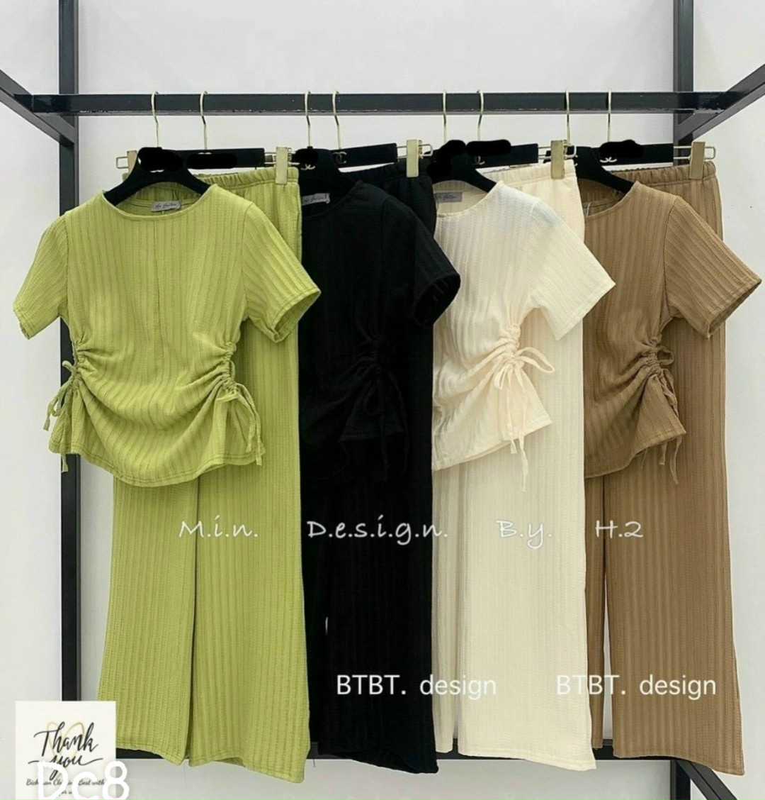 sét bộ thun gân đủ màu sang chảnh ld22