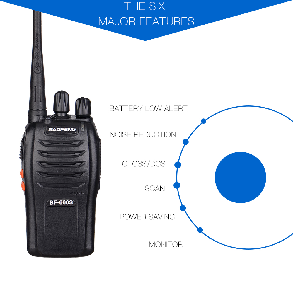 Bộ 08 Bộ đàm Baofeng BF666S - BH:12 Tháng