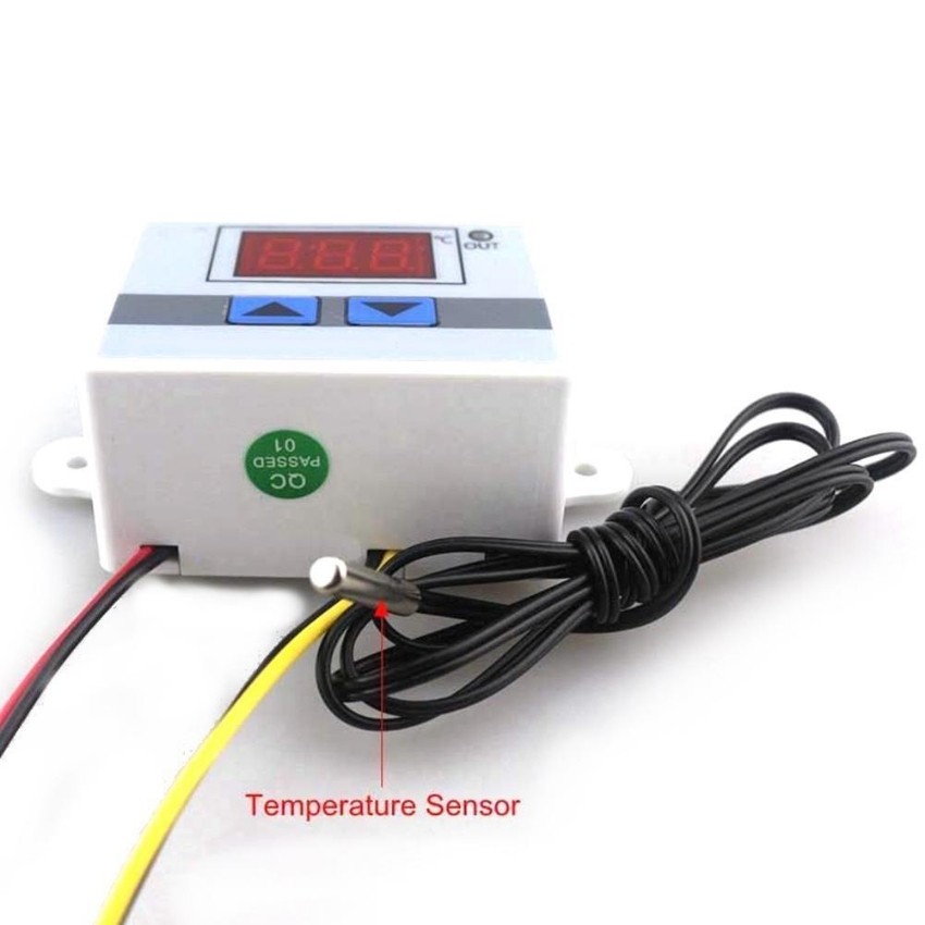 Bộ điều khiển nhiệt độ tự động XH-W3001 10A/220V,mạch điều khiển nhiệt độ,cảm biến nhiệt độ,thiết bị điều khiển nhiệt độ, lò ấp trứng, đầu dò nhiệt độ