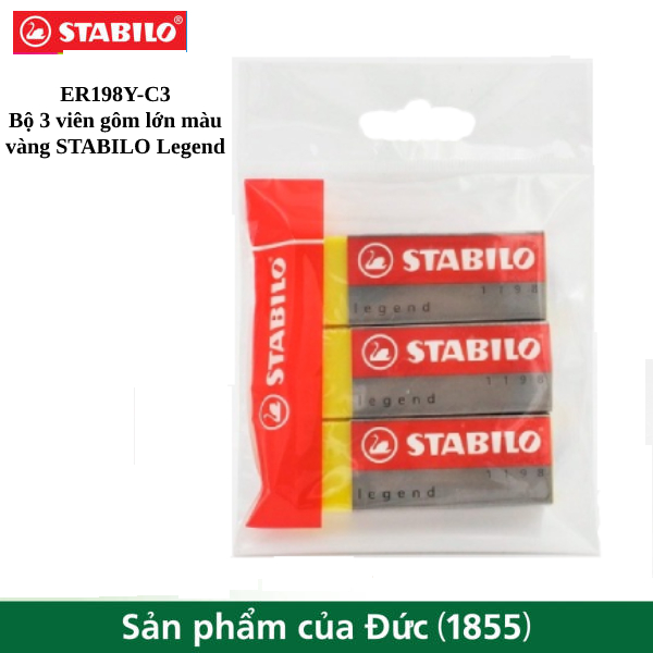 Bộ 3 tẩy STABILO Legend (nhiều màu) ER198-C3