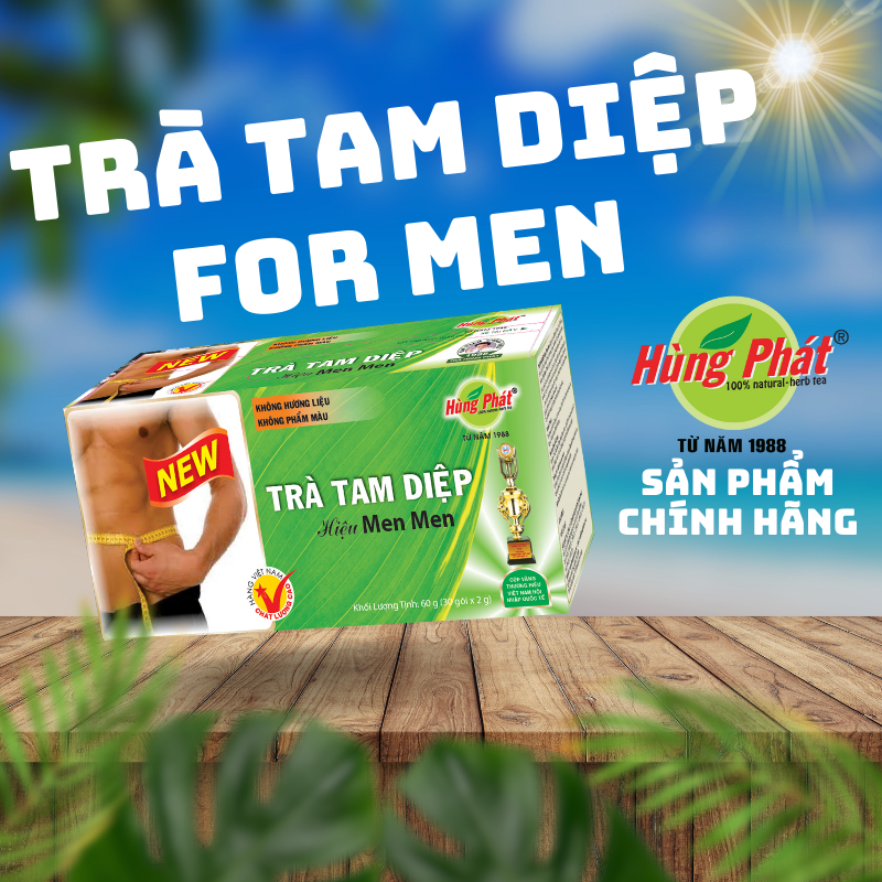 Trà Tam Diệp For Men Hỗ Trợ Giảm Cân Liệu Pháp An Toàn Từ Thiên Nhiên - Hùng Phát Thương Hiệu 35 Năm