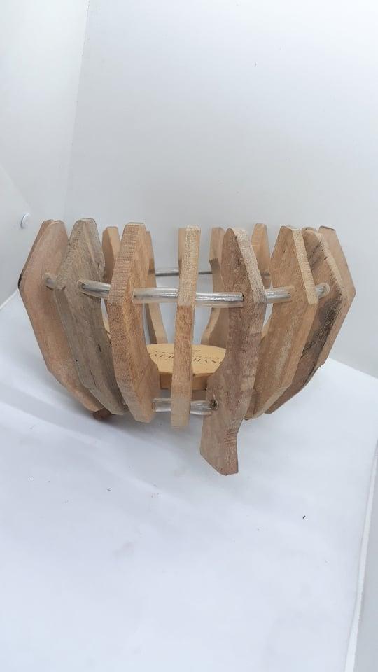 chậu gỗ hình bí size 30
