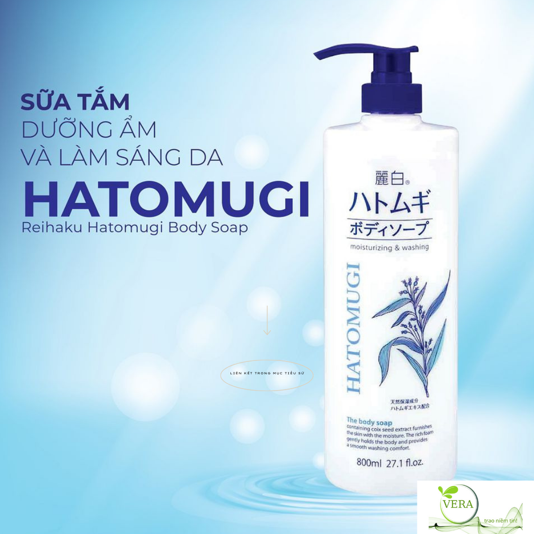 Sữa tắm dưỡng ẩm sáng da Hatomugi 800ml (Nhật Bản)