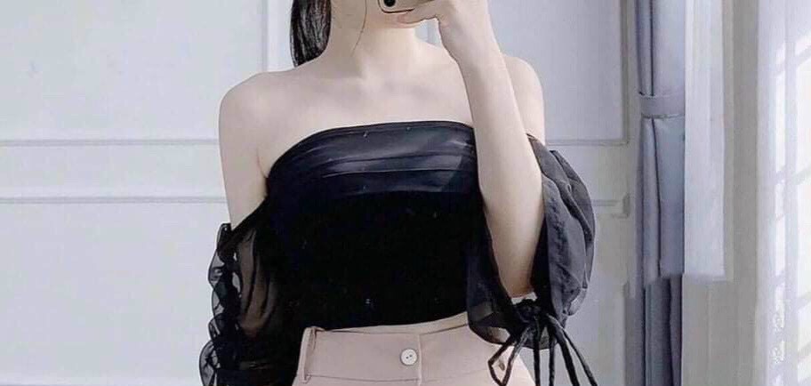 Áo Bẹt Vai Tay Thắt Nơ