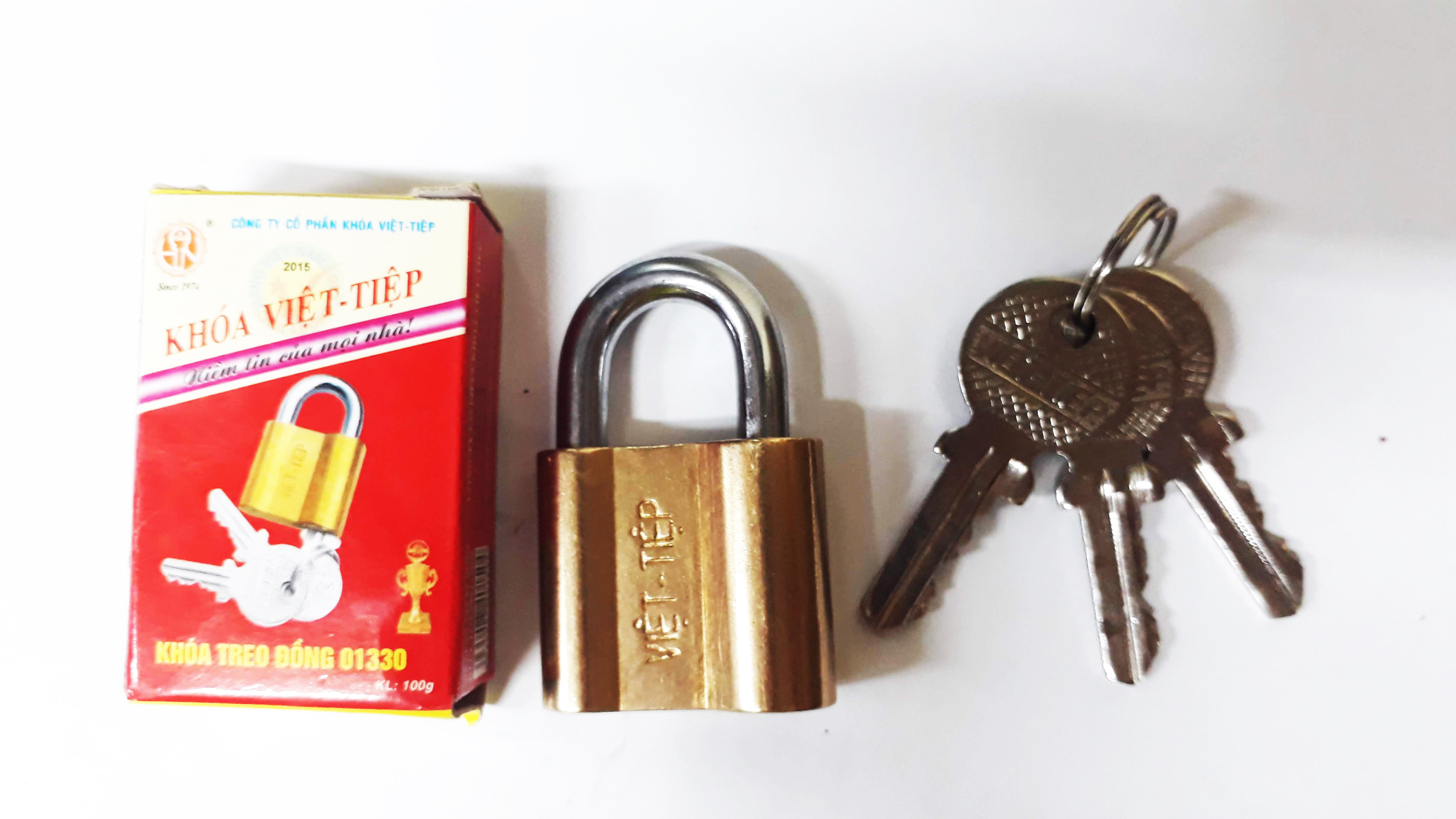 Ổ Khóa treo Việt Tiệp đông vàng 01330