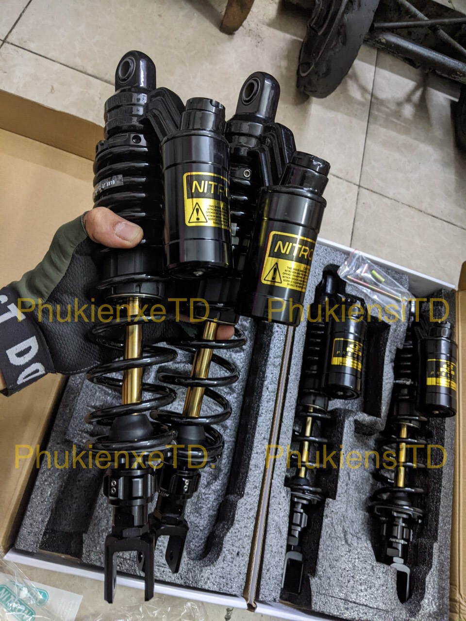 Phuộc rcb nitron bình dầu full đen lắp sh việt nam 125i 150i