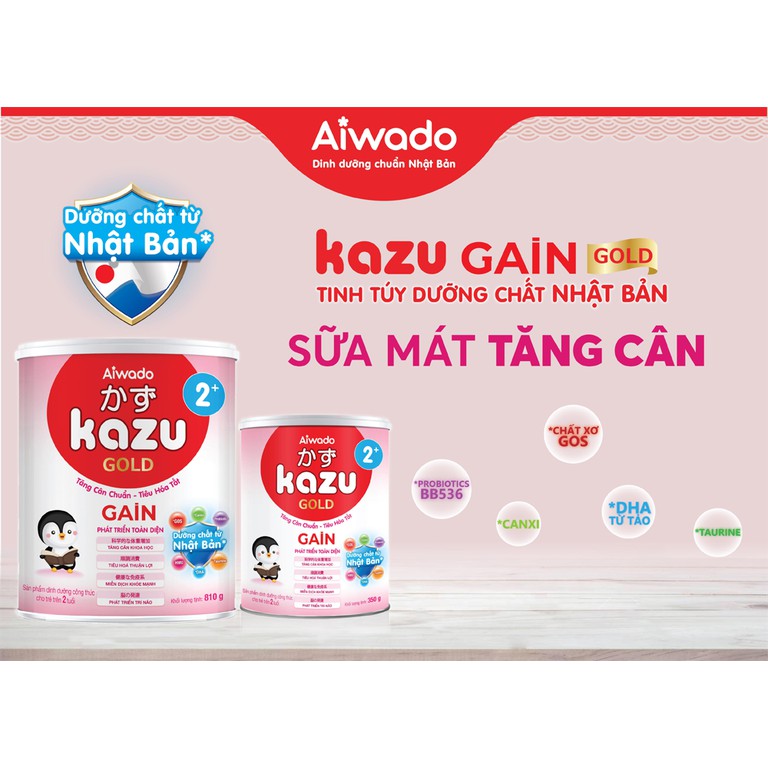 Sữa Kazu gold Gain Pha sẵn 110ml [Thùng 48 hộp] date 07/2025