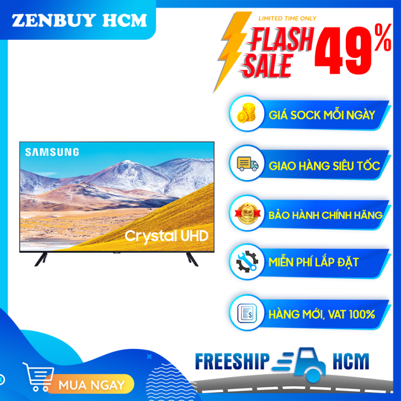 Bảng giá Smart Tivi Samsung 4K 43 inch 43TU8100 (2020) - Công nghệ màu sắc: Công nghệ Crystal Display - Bộ xử lý hình ảnh: bộ xử lý Crystal 4K - Công nghệ HDR