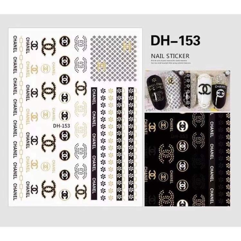 Sticker hình dán móng chữ thương hiệu siêu HOT