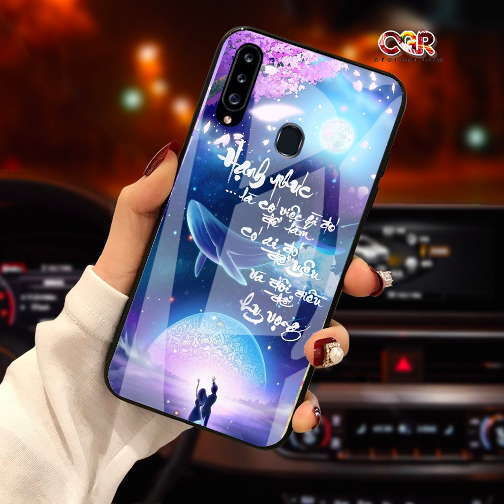 Ốp sam sung a20s mặt kính cường lực