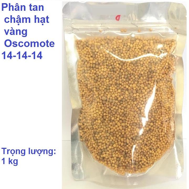 Phân bón tan chậm hạt vàng Oscomote 14-14-14 nhập khẩu Mỹ gói 1kg