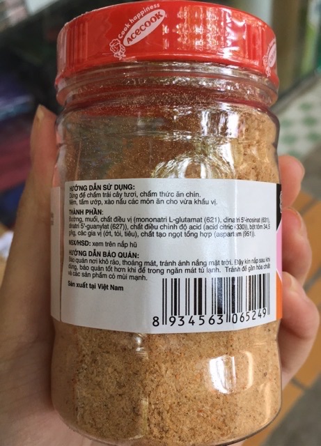 MUỐI CHẤM HẢO HẢO TÔM CHUA CAY [ 120 GRAM ]