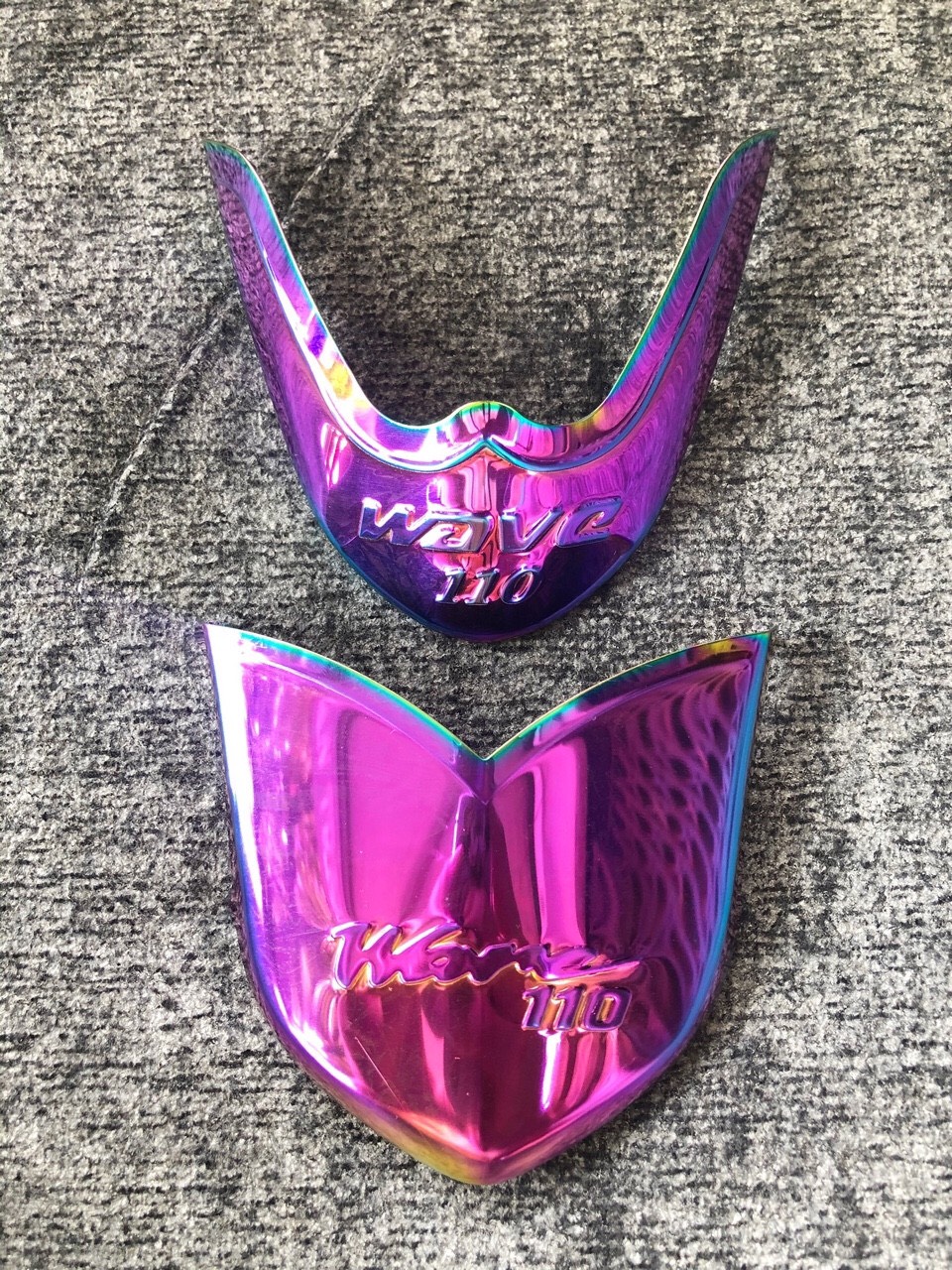 KẸP MỎ DÈ TRƯỚC VÀ SAU WAVE S110cc INOX DÀY KHÔNG SÉT XI 7 MÀU CAO CẤP.