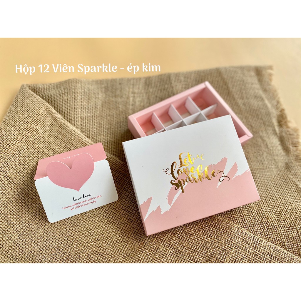 Hộp Đựng Socola 9 Viên Các Mẫu - Đỏ Forever