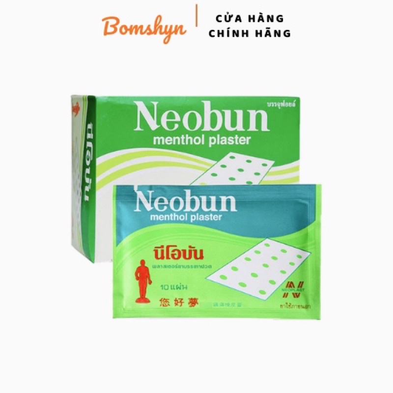 20 goi Cao dán giảm đau Neobun thái lan