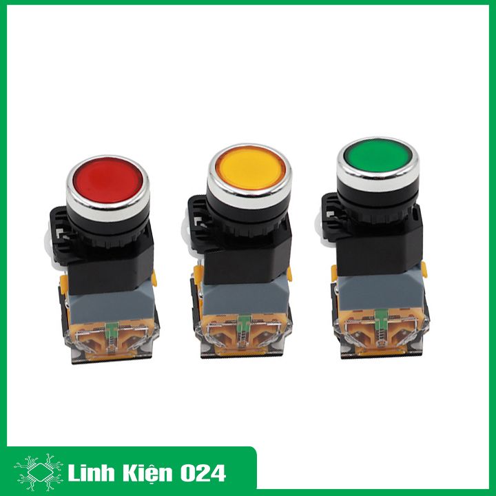 Nút nhấn đề giữ có đèn LA38 380V 10A 2 thường mở