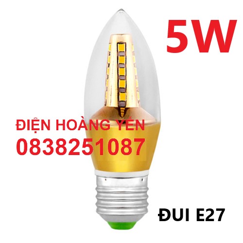 Bóng đèn led nến dùng cho đèn chùm đuôi e14, e27