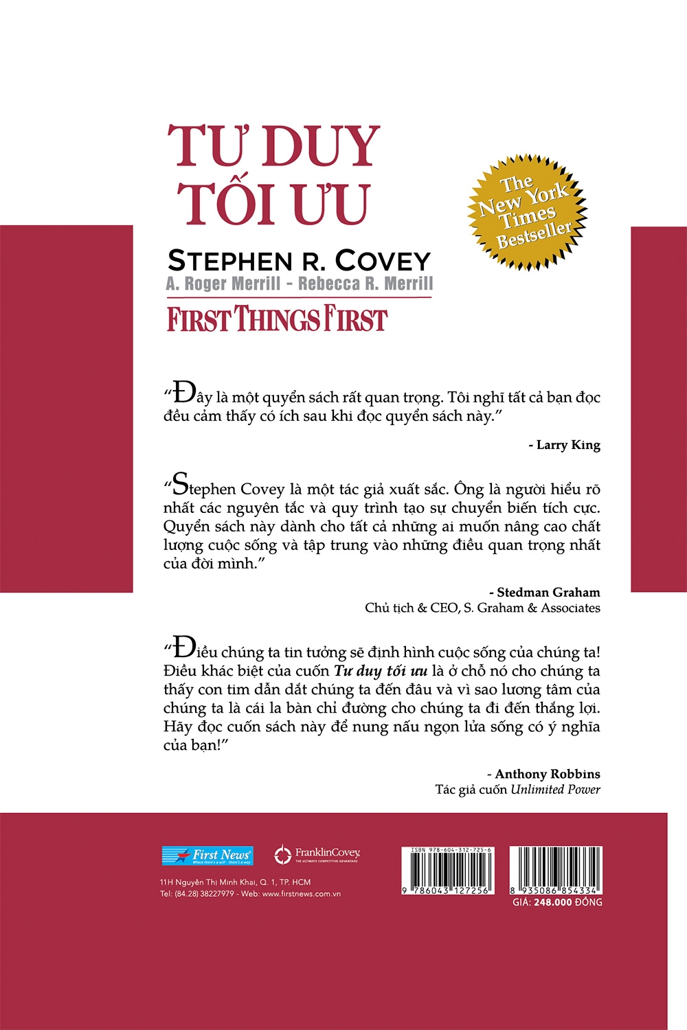 Sách Fahasa - Tư Duy Tối Ưu - First Things First
